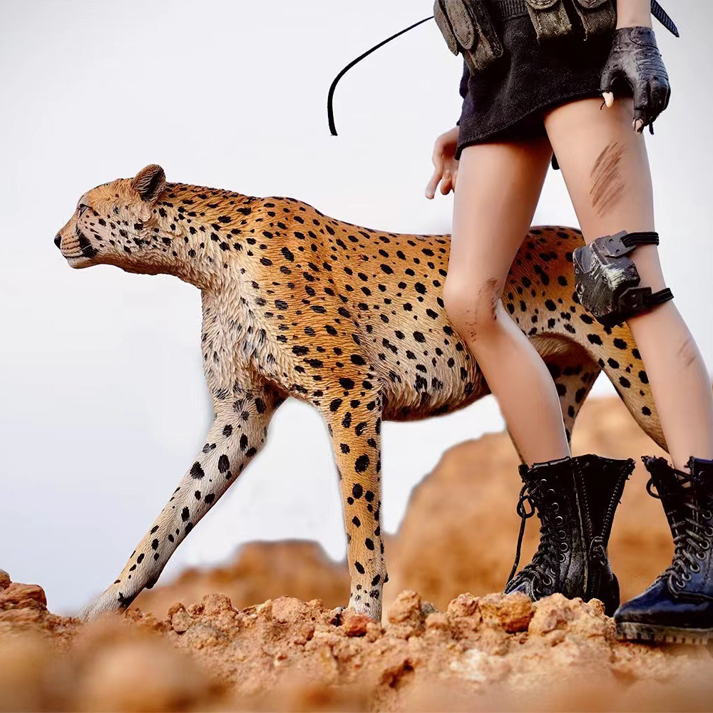 JXK115 Hunting Leopard statue, Leopard Statues for Home Decor for Animal Lovers from JXK Studio