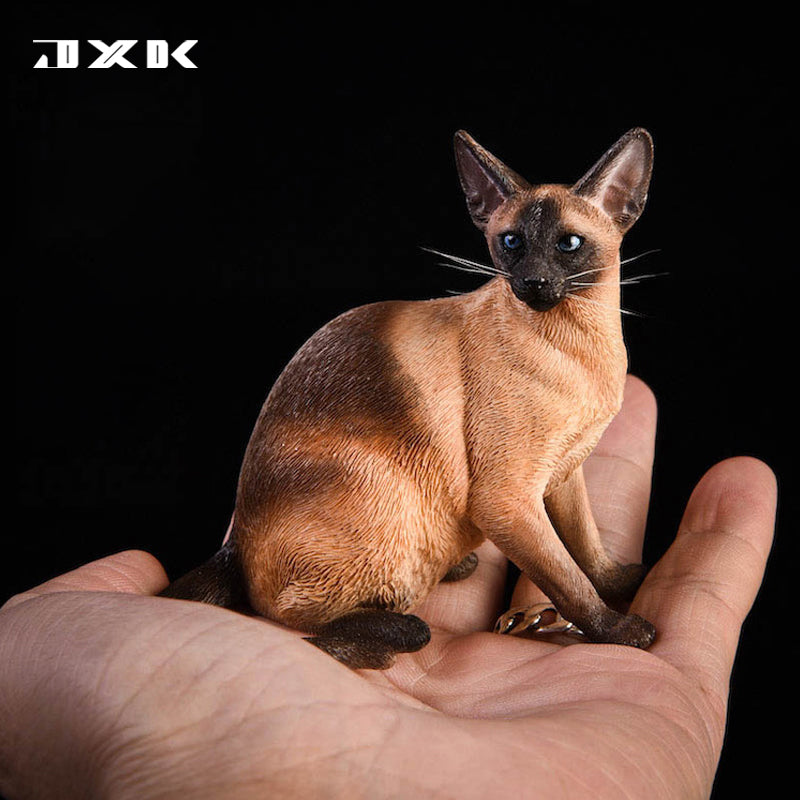 JXK017 Siamese Cat Figurine Resin Cat Statue Decor for Desktop Gifts for Cat Lovers from JXK Studio