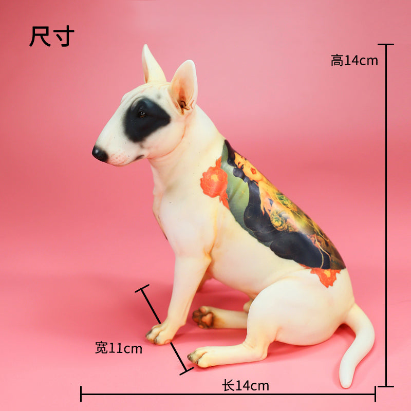 MRZ052 Bullterrier-Hundestatue von JXK Studio