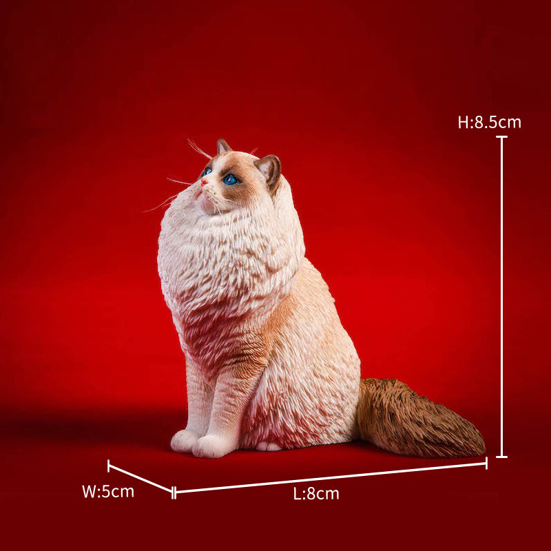 JXK029 Ragdoll Cat Figurine Resin Cat Statue Home Decor for Cat Lover Gifts for Cat Lovers from JXK Studio