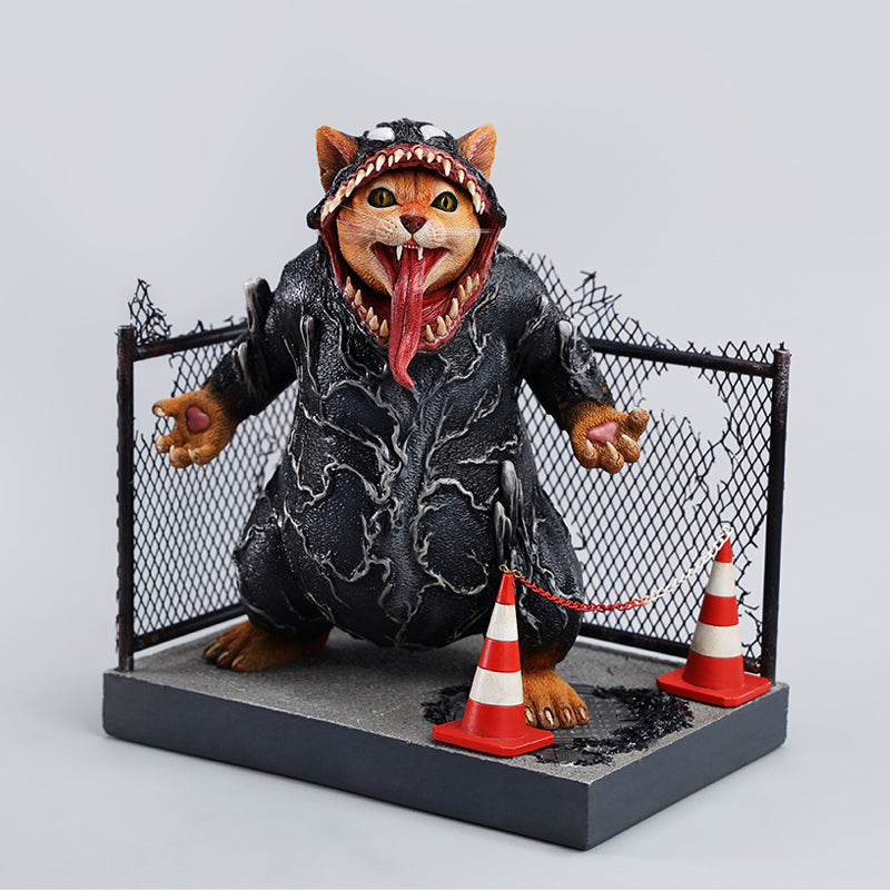 JXK251 Venom Cat Statue for Home Decor Venom Cat Figurine Venom Cat Sculpture Art Funny Cat from JXK studio