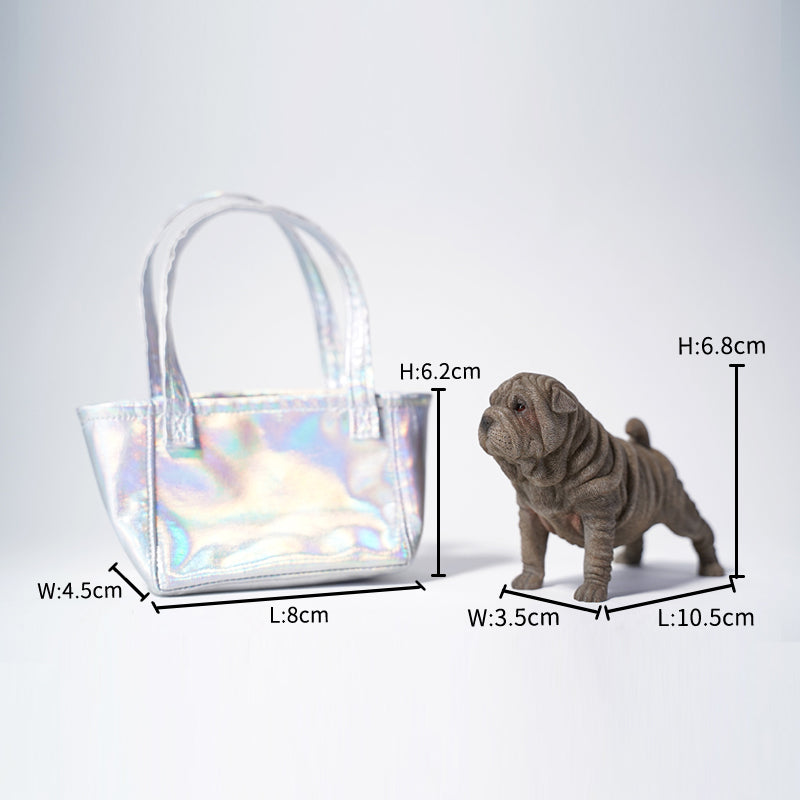 JXK101 Shar-Pei-Hundefigur in einer Tasche. Hundedekoration für Hundeliebhaber von JXK Studio