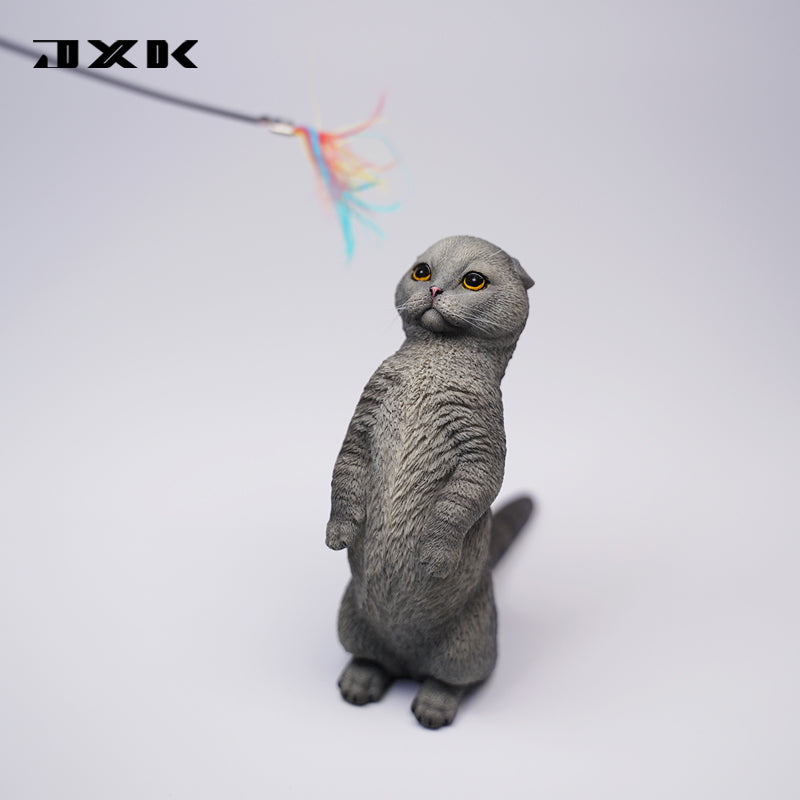 JXK106 Katzenfigur, Katzenstatue aus Kunstharz für Kaminsims-Dekoration, Geschenke für Katzenliebhaber von JXK Studio