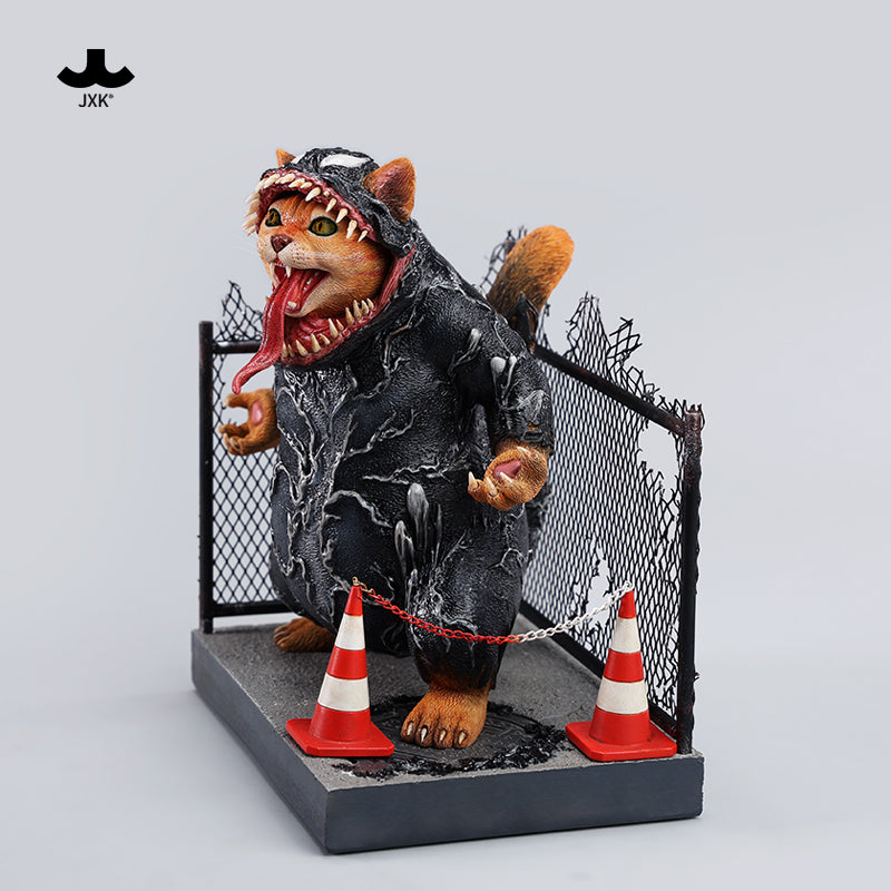 JXK251 Venom Cat Statue for Home Decor Venom Cat Figurine Venom Cat Sculpture Art Funny Cat from JXK studio