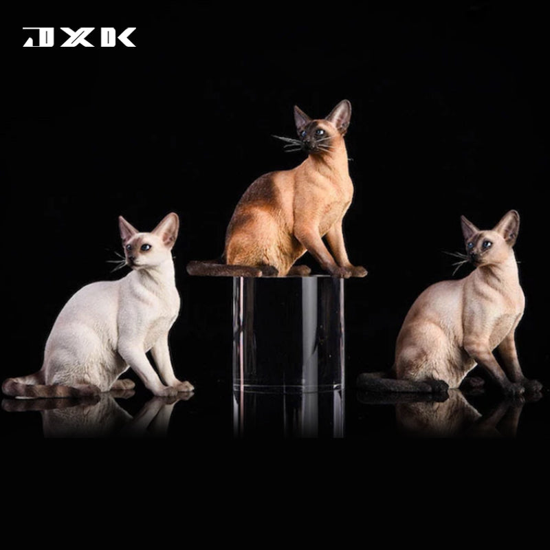 JXK017 Siamese Cat Figurine Resin Cat Statue Decor for Desktop Gifts for Cat Lovers from JXK Studio