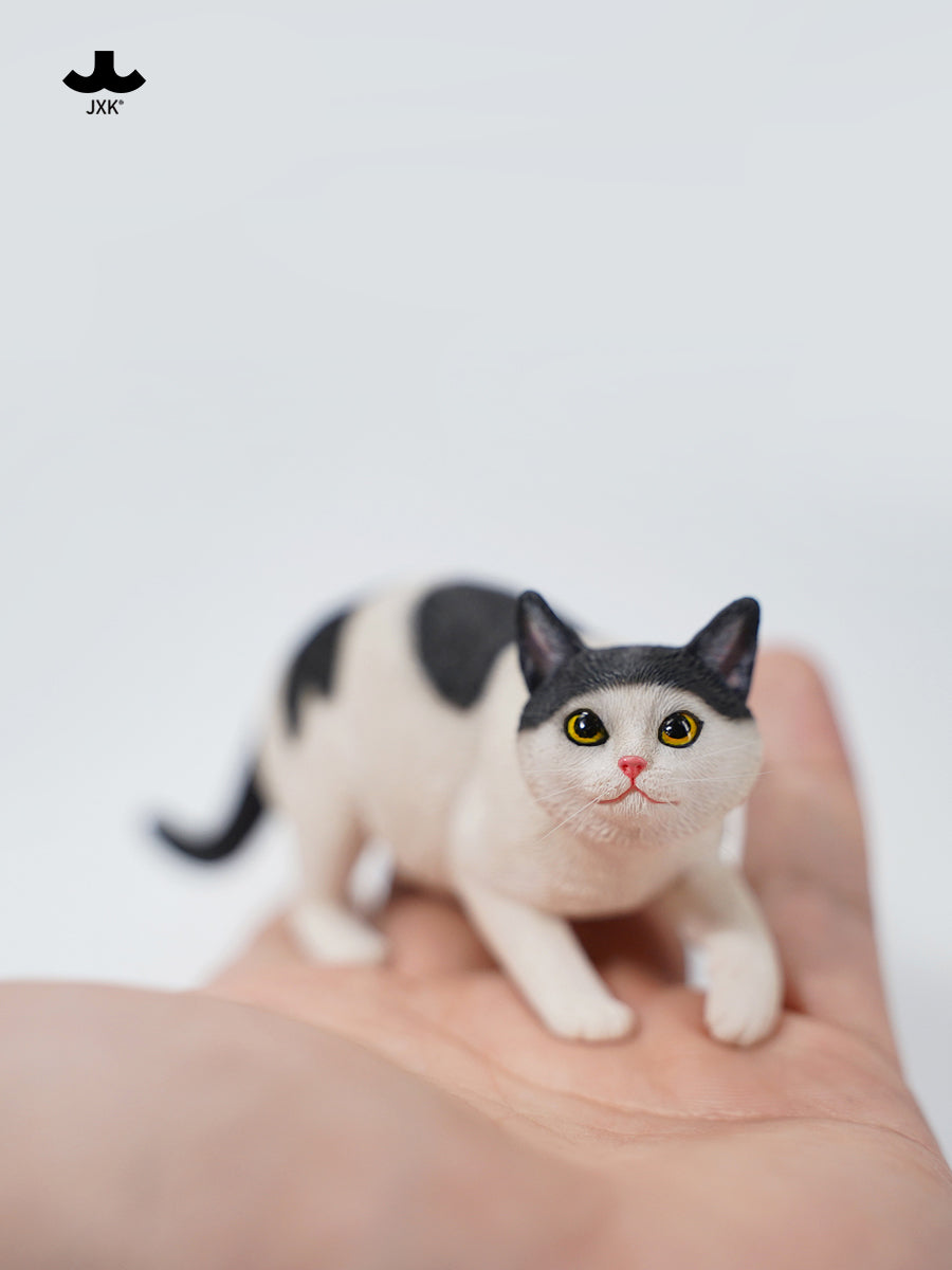 JXK179 Chinesische Katzenfigur, Katzenstatue aus Kunstharz für den Schreibtisch von JXK Studio