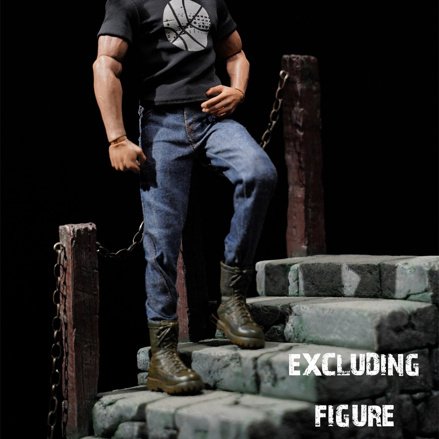 M2302 Aged stone steps base for action figure from JXK Studio