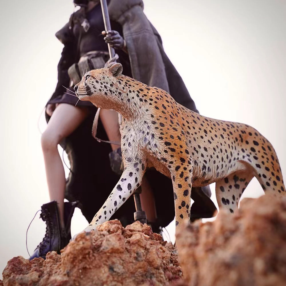 JXK115 Hunting Leopard statue, Leopard Statues for Home Decor for Animal Lovers from JXK Studio