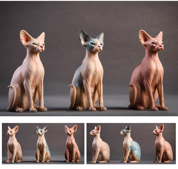 JXK010 Sphinx Cat Figurine Resin Cat Statue Gifts for Cat Lovers from JXK Studio