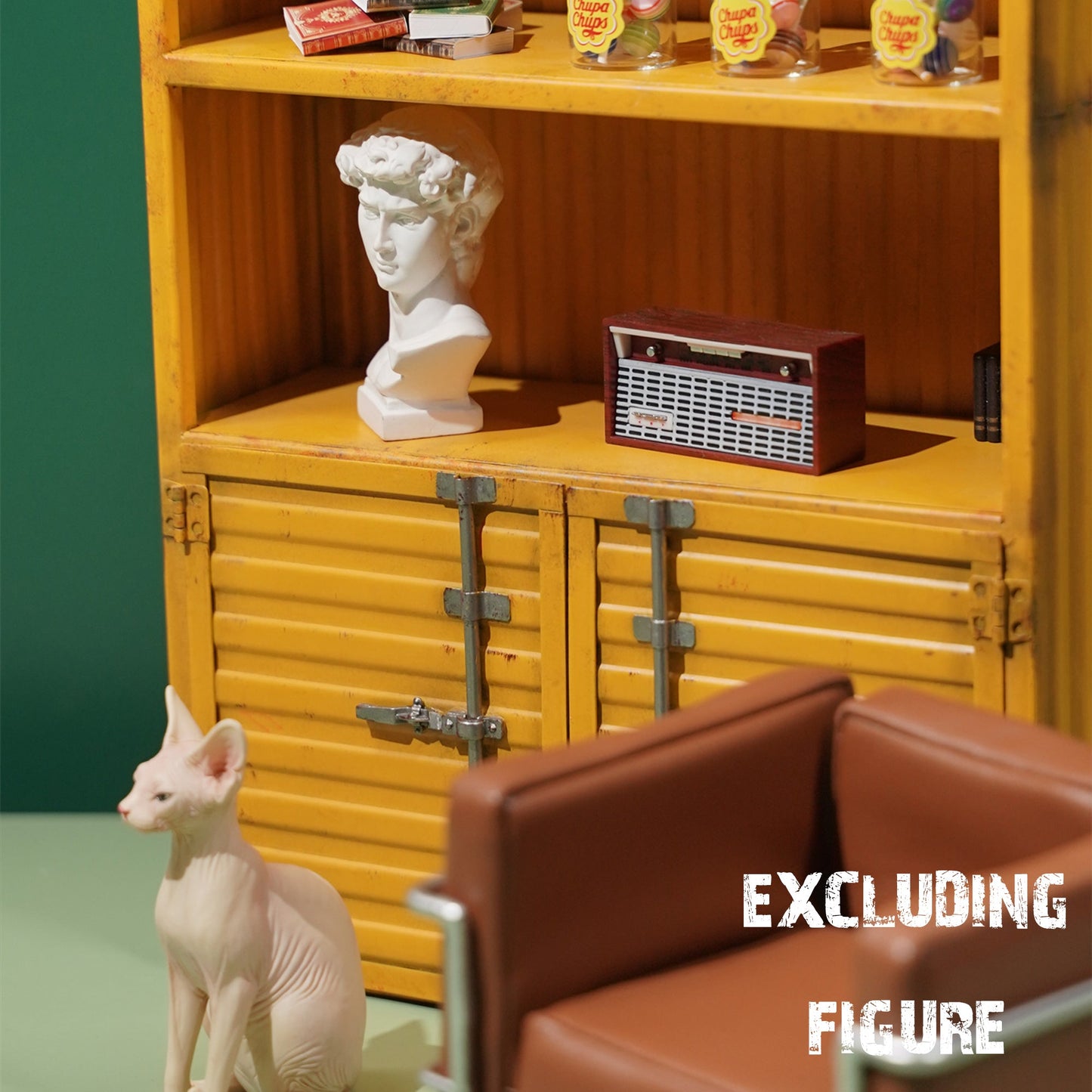 M2231 Container style iron bookcase for action figure from JXK Studio