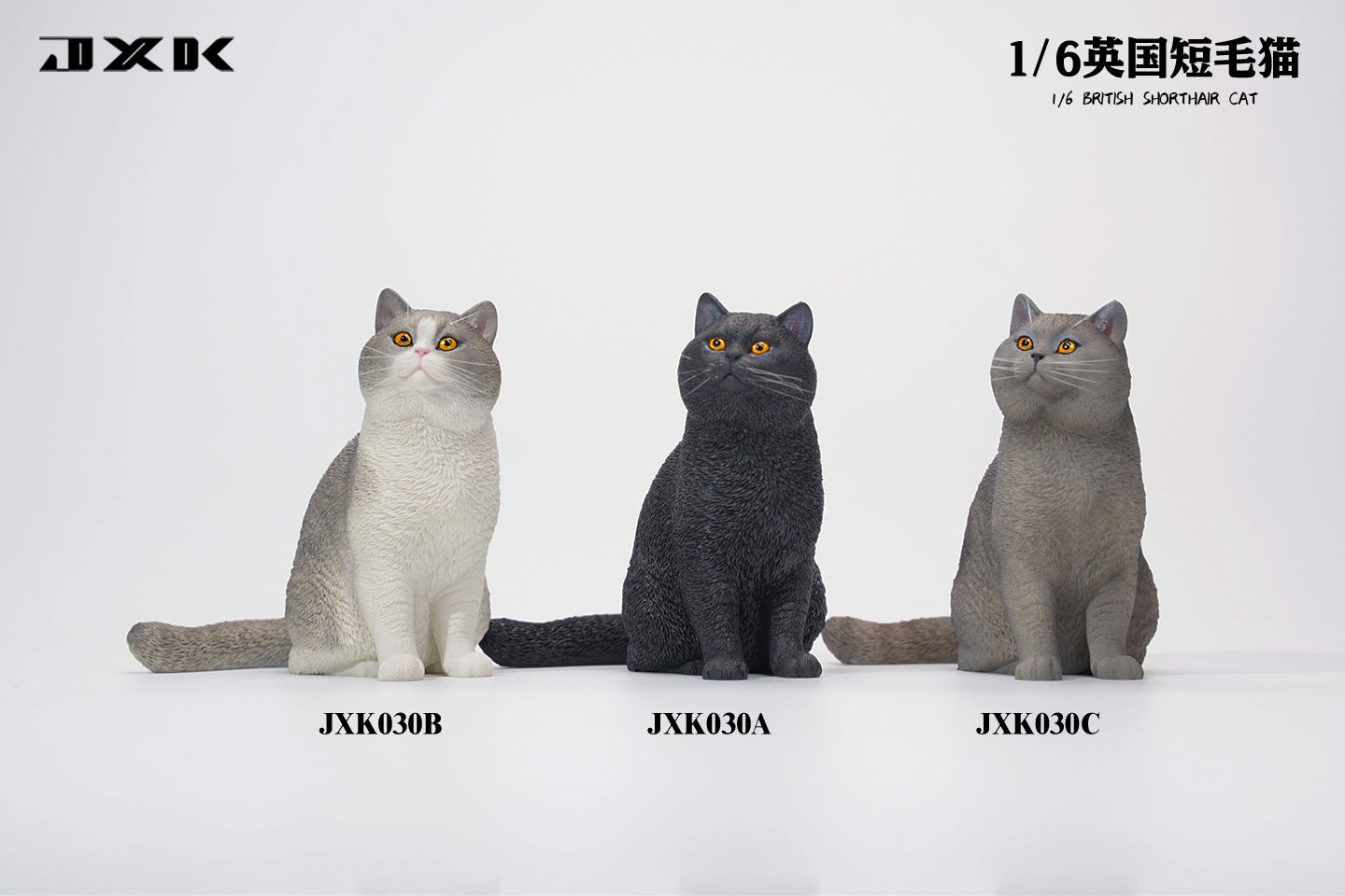 JXK030 Britisch Kurzhaar-Katzenfigur, Katzenstatue aus Kunstharz, Dekoration für Katzenliebhaber, Geschenke für Katzenliebhaber von JXK Studio