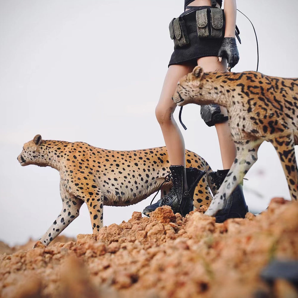 JXK115 Hunting Leopard statue, Leopard Statues for Home Decor for Animal Lovers from JXK Studio