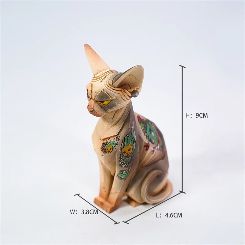 RZ2003 sphinx Cat Figurine Resin Cat Statue from JXK Studio