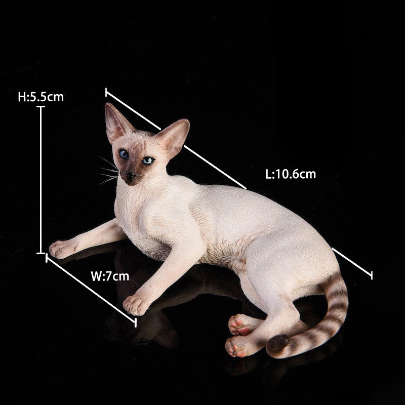 JXK016 Siamese Cat Figurine Resin Cat Statue Decor for Desktop Gifts for Cat Lovers from JXK Studio