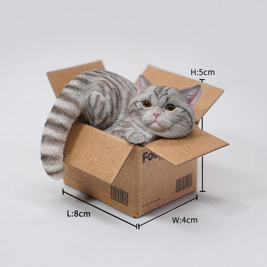 JS2305 Cat Figurine Cat in Box Decor from JXK Studio