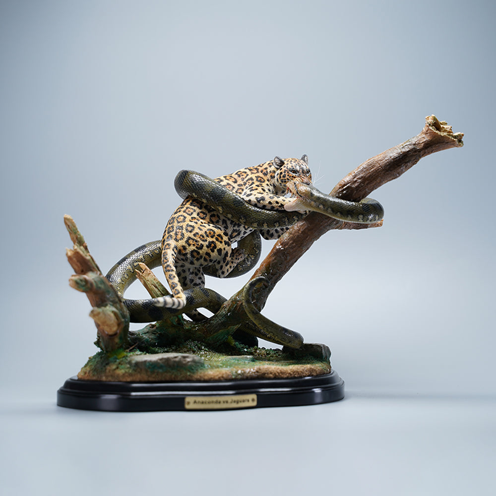 PK2101 Leopard and Python statue for home decor from JXK Studio