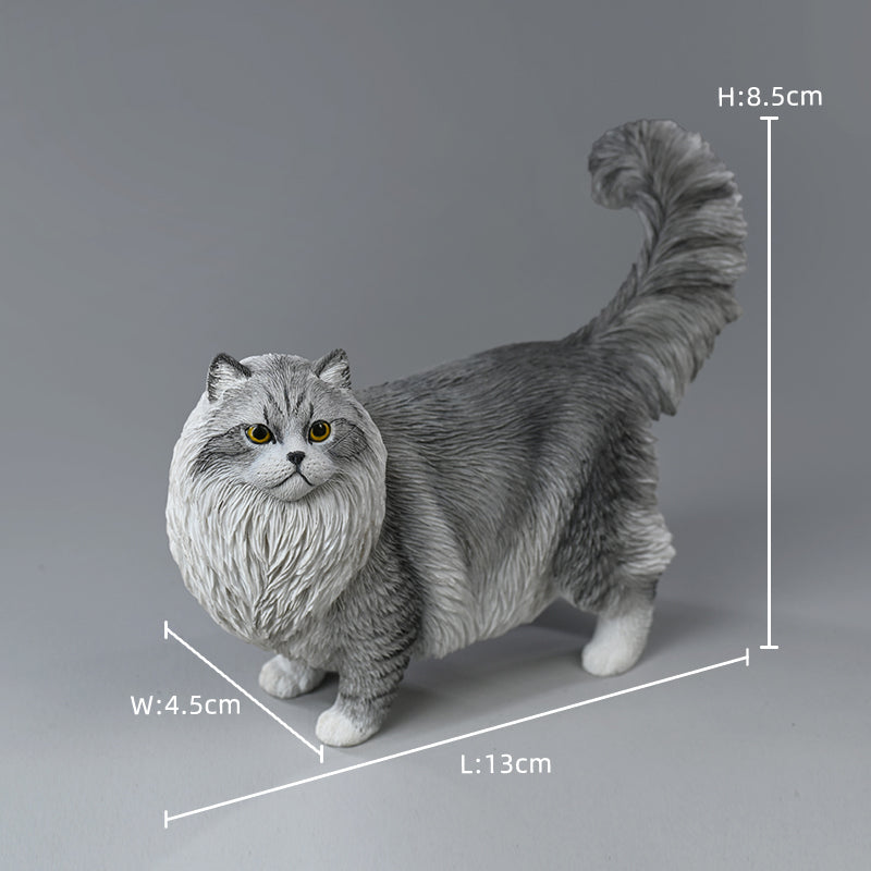 JXK197 Ragdoll-Katzenfigur, Katzenstatue aus Kunstharz für den Schreibtisch von JXK Studio