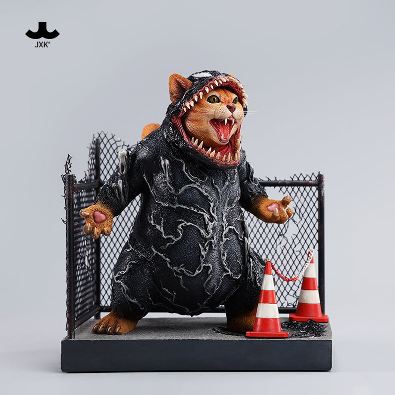 JXK251 Venom Cat Statue for Home Decor Venom Cat Figurine Venom Cat Sculpture Art Funny Cat from JXK studio