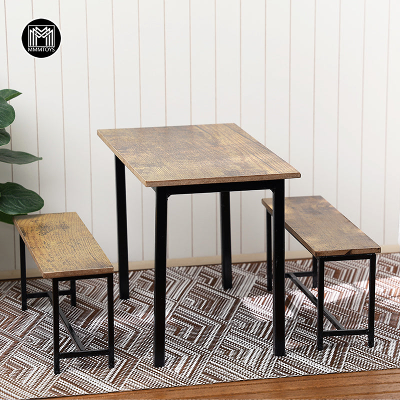 M2416 1/6 Scale Industrial Style American Table and Chairs 2.0 Produced by JXK Studio