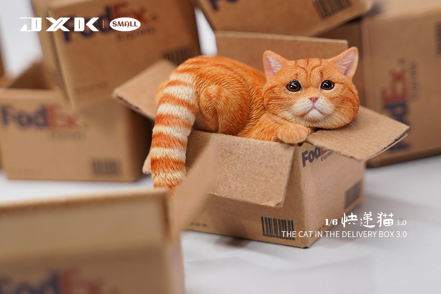 JS2305 Cat Figurine Cat in Box Decor from JXK Studio