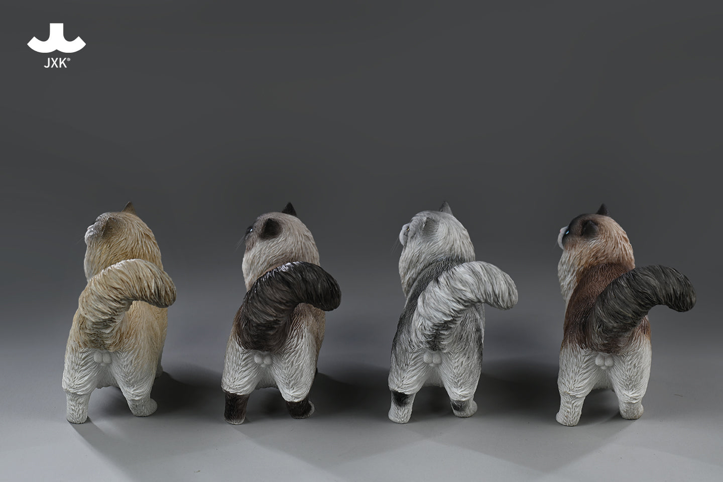 JXK197 Ragdoll-Katzenfigur, Katzenstatue aus Kunstharz für den Schreibtisch von JXK Studio