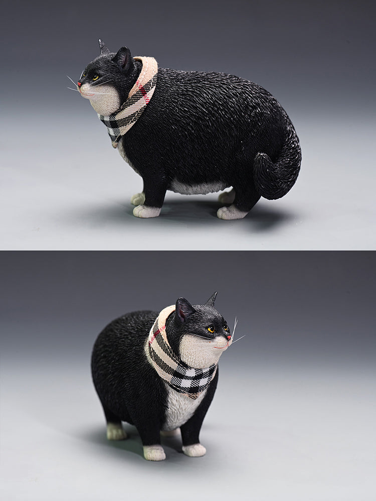 JXK109 Dicke Katzenfigur, Katzenstatue aus Kunstharz für die Kaminsimsdekoration, das Geschenk für Katzenliebhaber von JXK Studio