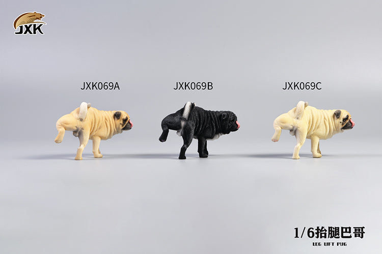 JXK069 Pug Resin Dog Statue, Dog Figurine for Home Decor Gift for Dog Lovers from JXK Studio