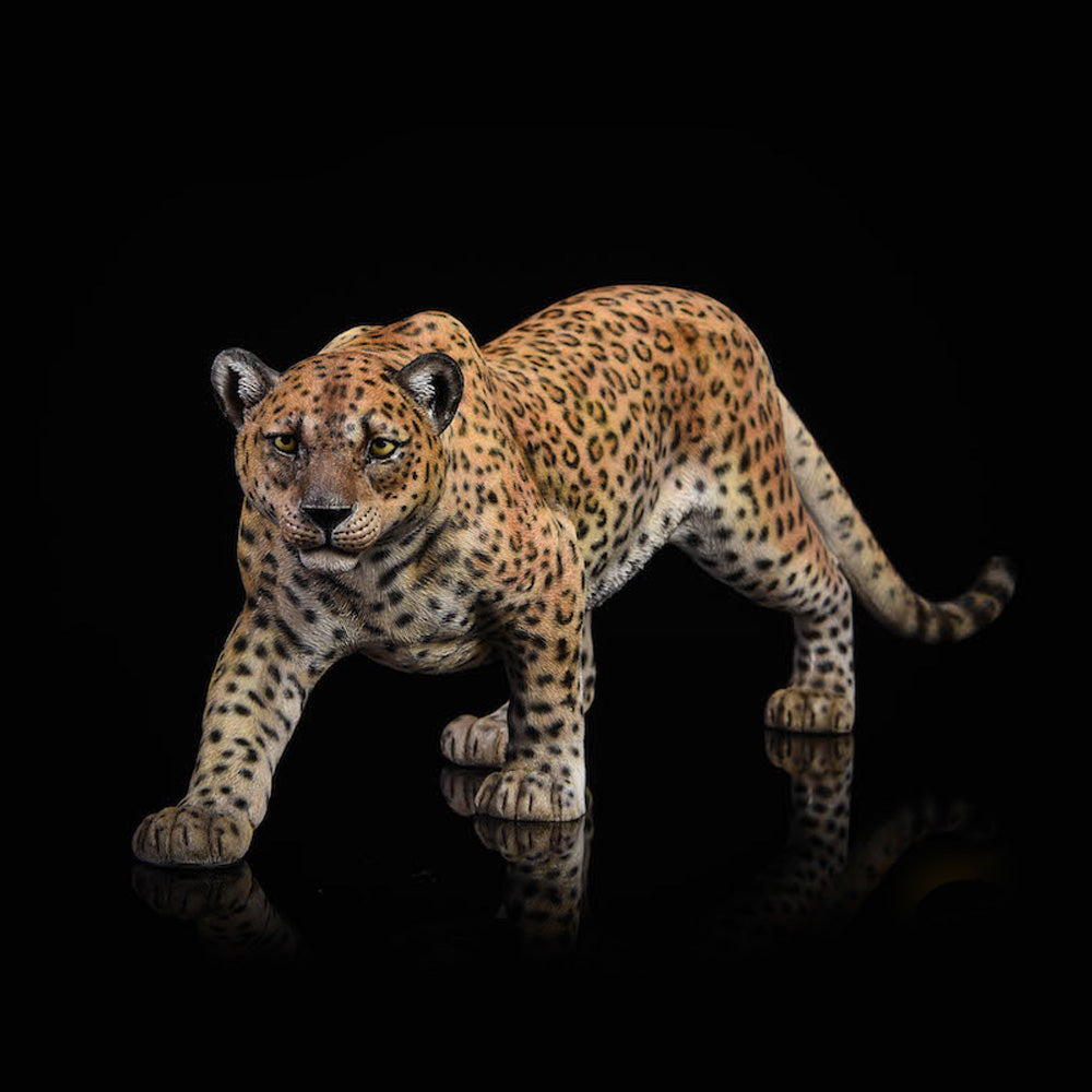 JXK009 Resin Leopard Statue, Black Panther Statue Gift for Animal Lovers from JXK Studio