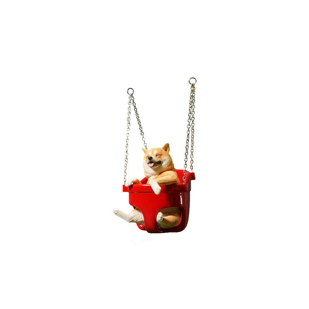 JXK118 Shiba Inu Decor, Lovely Shiba Inu Sitting On the Swing, Gift for Shiba Inu Lover from JXK Studio