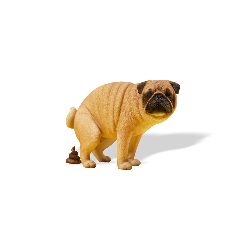 JXK122 Mopswelpe beim Kacken, Hundedekoration für Hundeliebhaber von JXK Studio