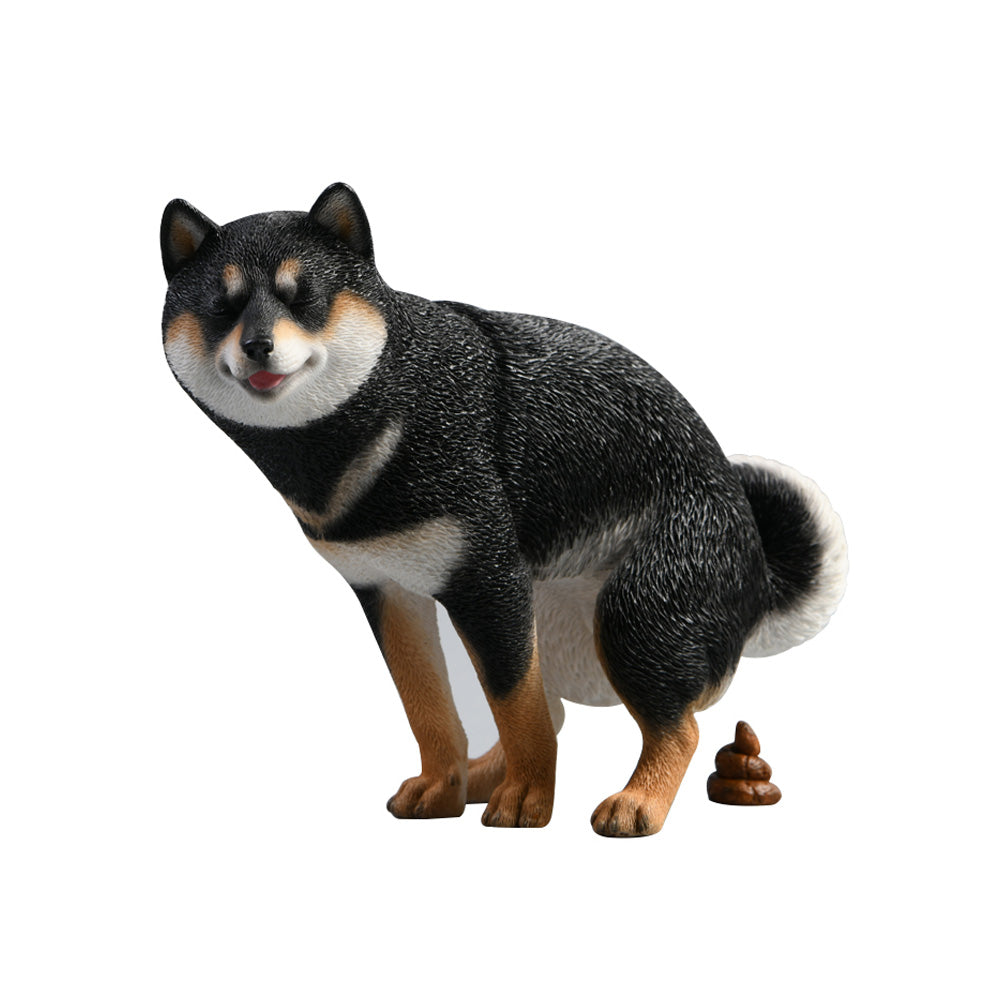 JXK053 Shiba Inu Pooping Dog Statue, Resin Dog Figurine Gift for Dog Lovers from JXK Studio