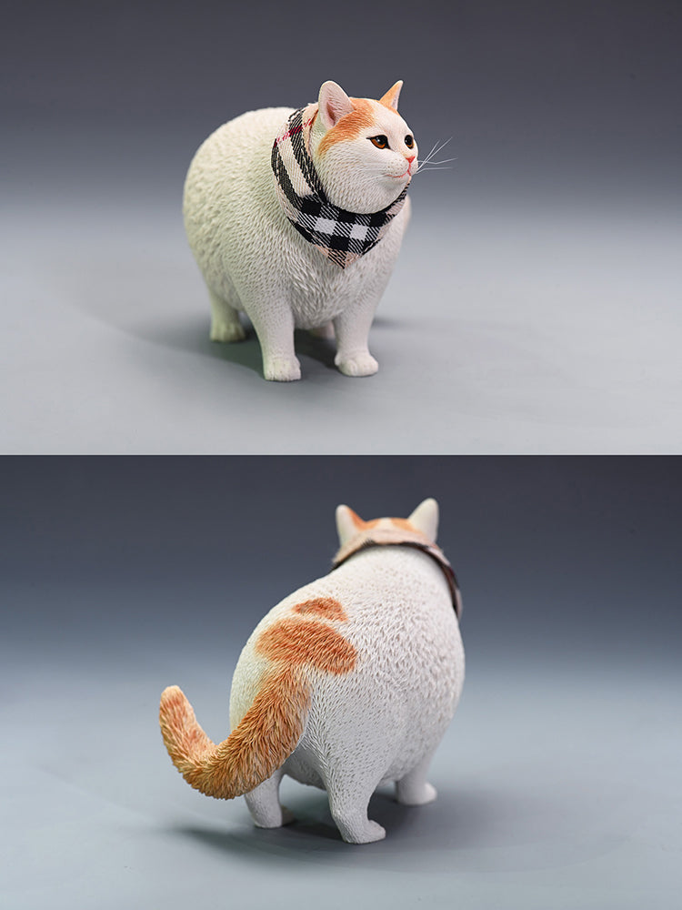 JXK109 Dicke Katzenfigur, Katzenstatue aus Kunstharz für die Kaminsimsdekoration, das Geschenk für Katzenliebhaber von JXK Studio