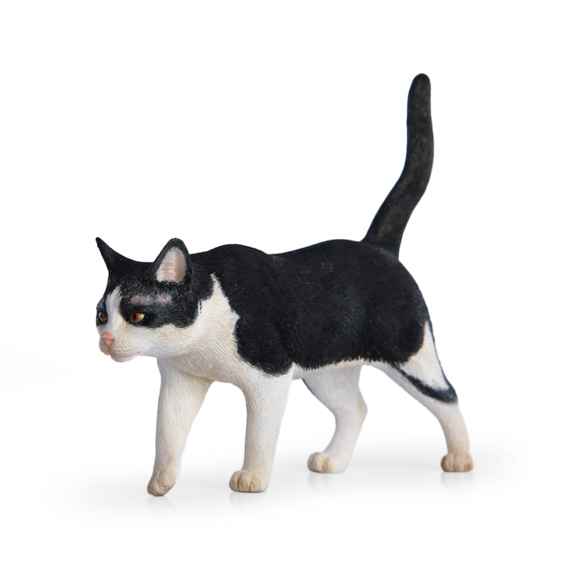JXK003 Chinese Cat Figurine Resin Cat Statue Decor for Desktop from JXK Studio