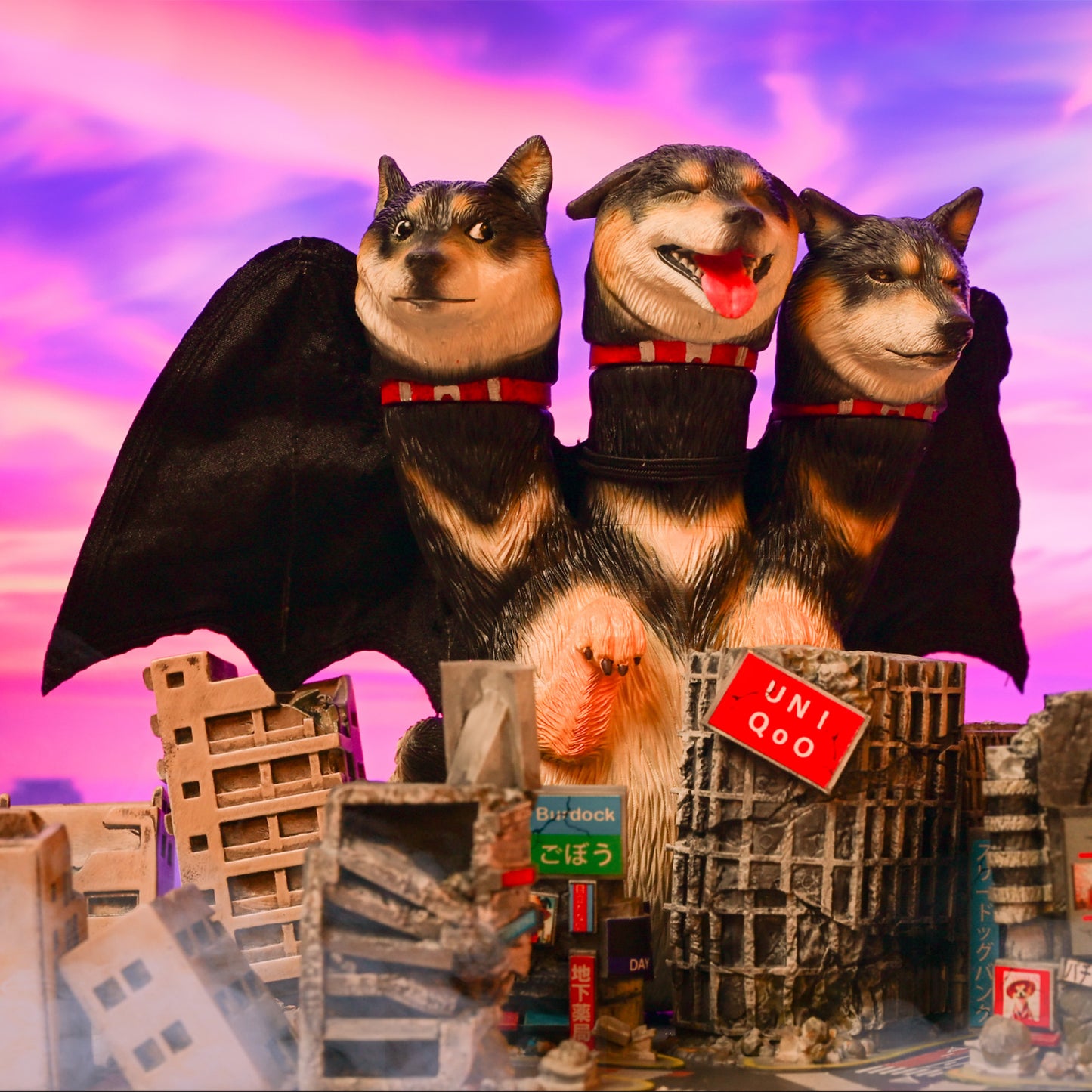 Bid Toys01 Three-Headed Shiba Inu from JXK Studio