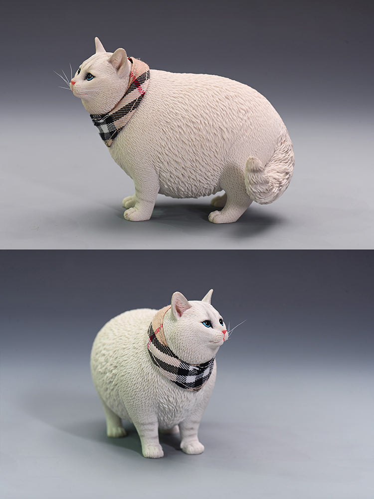 JXK109 Dicke Katzenfigur, Katzenstatue aus Kunstharz für die Kaminsimsdekoration, das Geschenk für Katzenliebhaber von JXK Studio