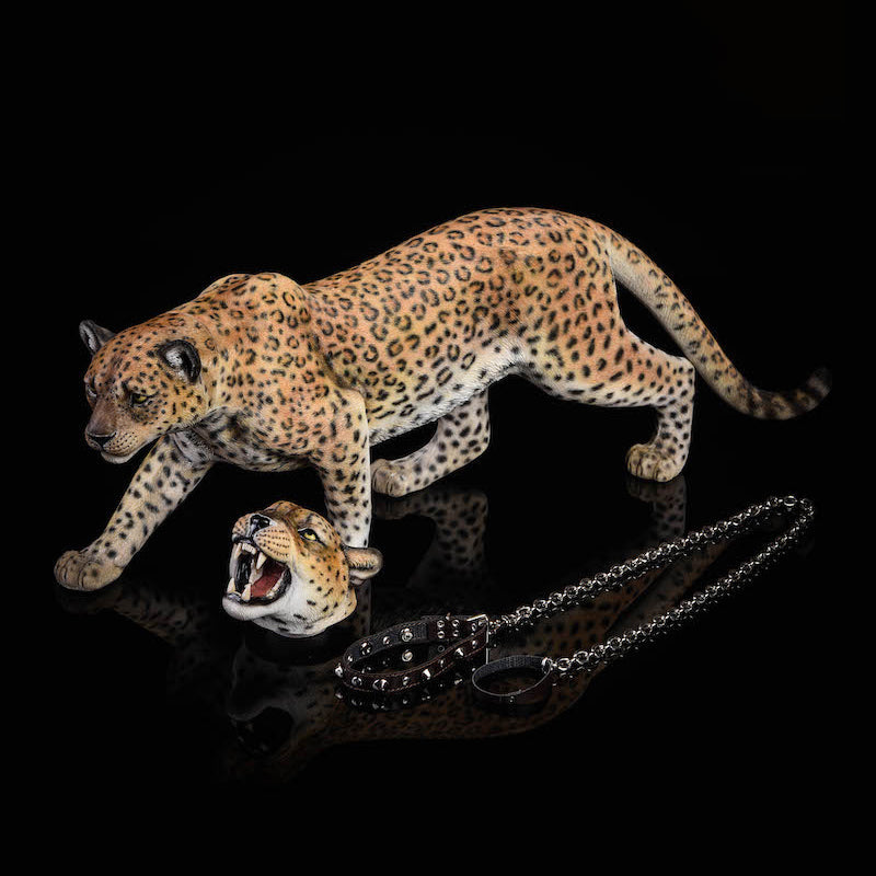 JXK009 Resin Leopard Statue, Black Panther Statue Gift for Animal Lovers from JXK Studio