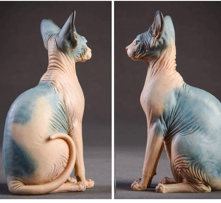 JXK010 Sphinx Cat Figurine Resin Cat Statue Gifts for Cat Lovers from JXK Studio
