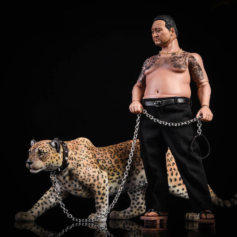 JXK009 Resin Leopard Statue, Black Panther Statue Gift for Animal Lovers from JXK Studio