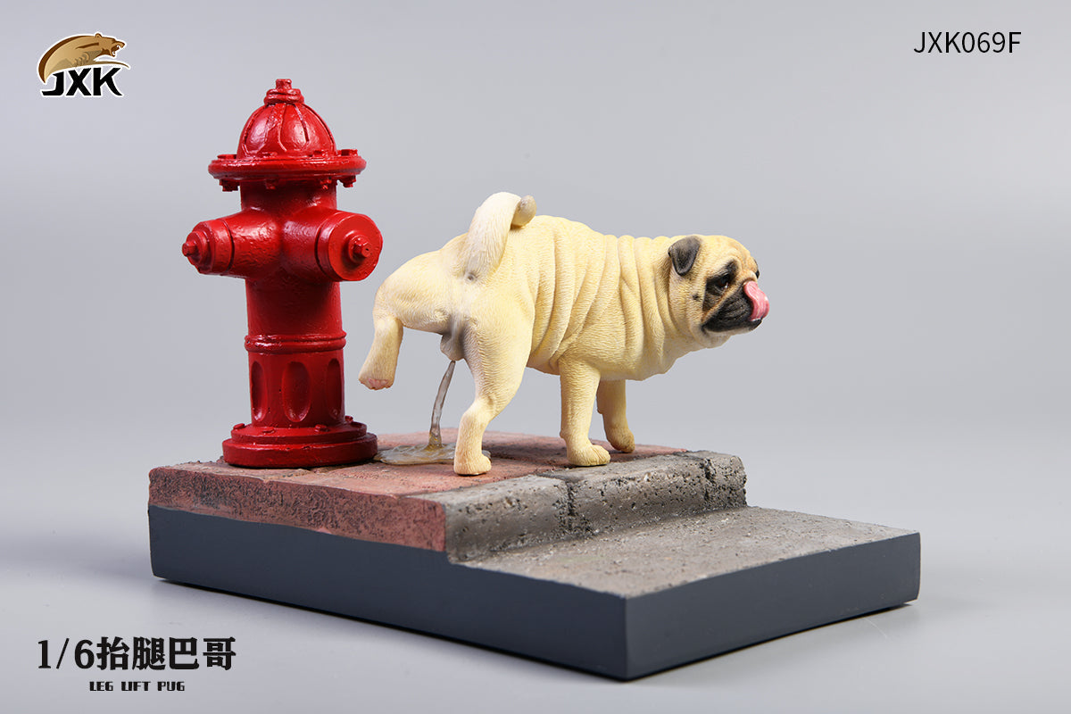 JXK069 Pug Resin Dog Statue, Dog Figurine for Home Decor Gift for Dog Lovers from JXK Studio