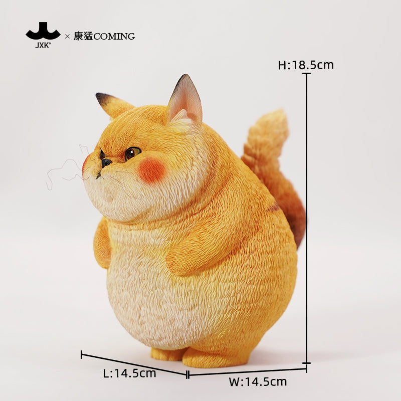 JXK253 Pikacat Figurine with LED Charging Station Home Decoration Unique Collectible Gift for Pokemon & Cat Lovers