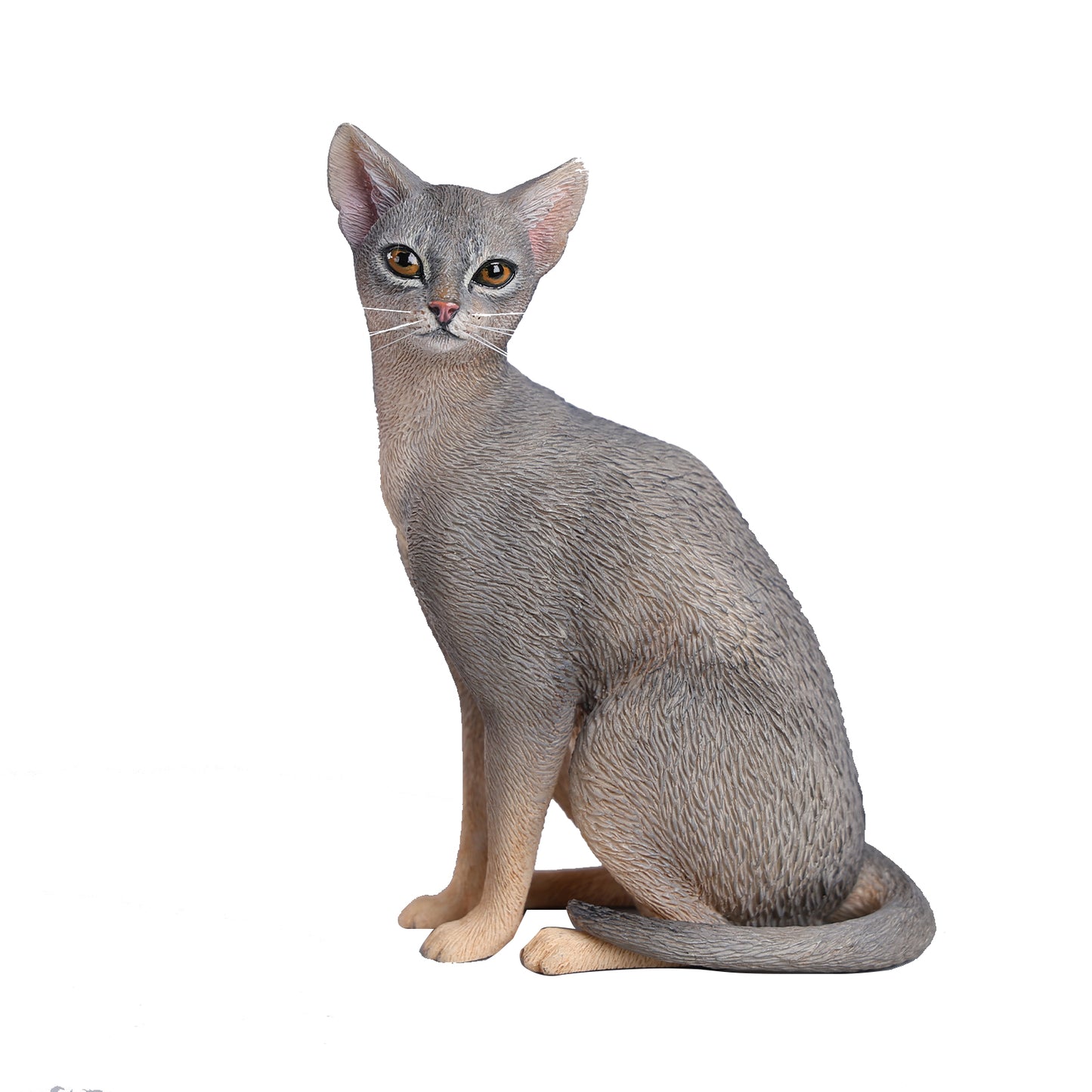 JXK248 JXK Studio Abessinierkatzen-Figur, Katzenstatue aus Kunstharz