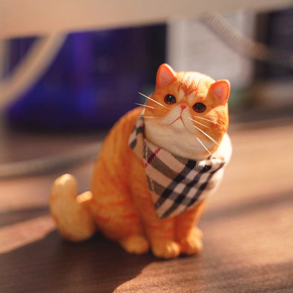 JXK113 Garfield-Katzenstatue mit austauschbarem Kopf, Geschenk für Katzenliebhaber von JXK Studio