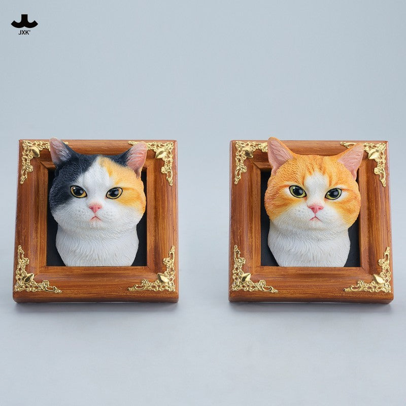 JXK StudioのJS2213猫の置物「箱入り猫」