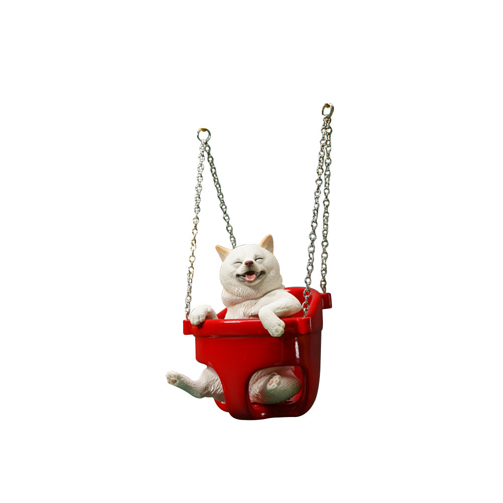 JXK118 Shiba Inu Decor, Lovely Shiba Inu Sitting On the Swing, Gift for Shiba Inu Lover from JXK Studio