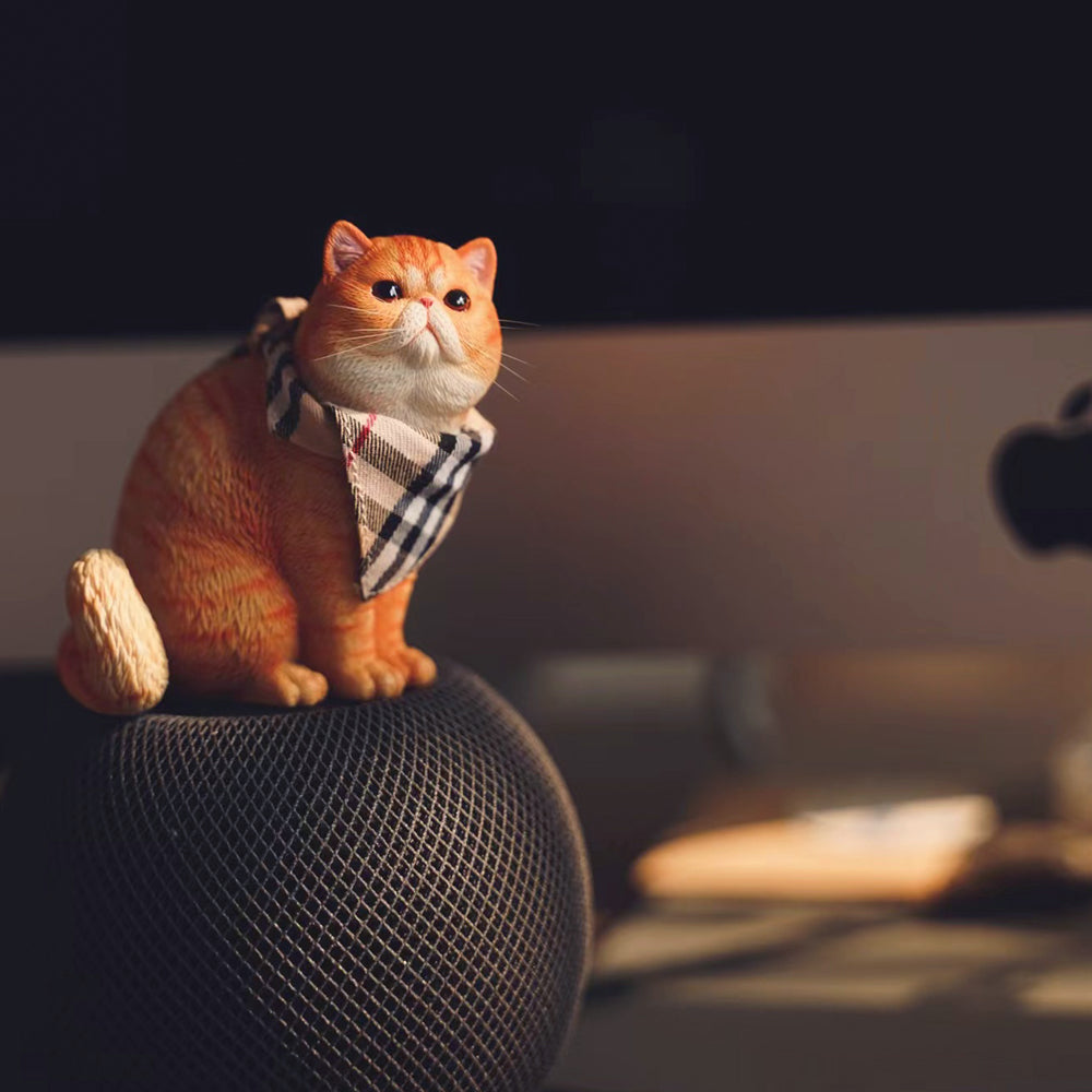 JXK113 Garfield-Katzenstatue mit austauschbarem Kopf, Geschenk für Katzenliebhaber von JXK Studio