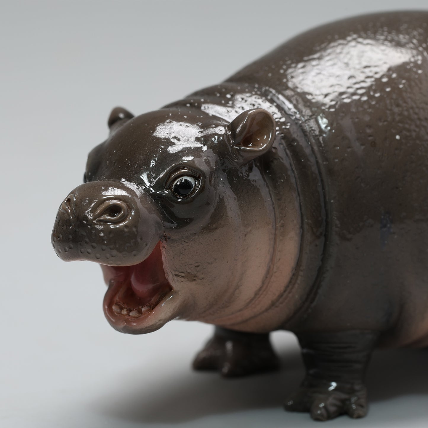 JXK256 Hippo Statue for Home Decor Baby Hippo Figurine Hippo Sculpture Gift for Animal Lovers