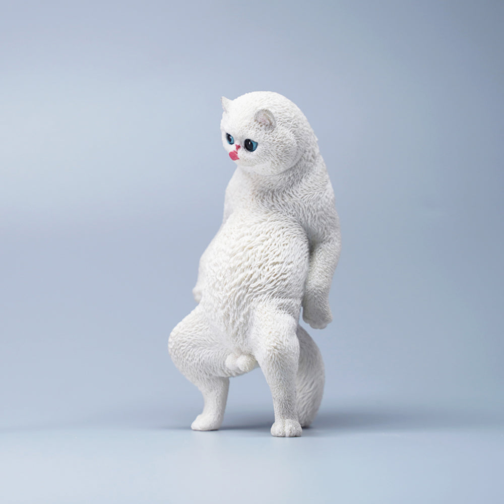 JXK088 Hippie-Katze stehend Katzenstatue, Geschenk für Katzenliebhaber von JXK Studio