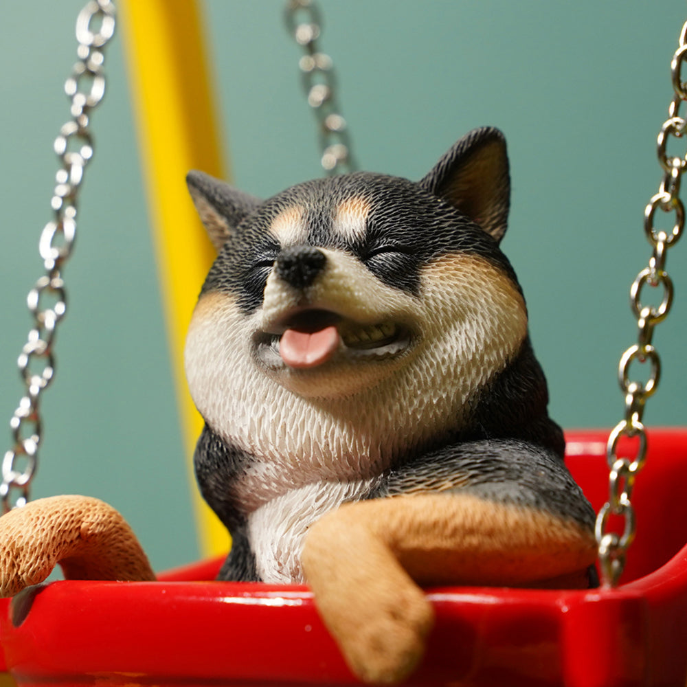 JXK118 Shiba Inu Decor, Lovely Shiba Inu Sitting On the Swing, Gift for Shiba Inu Lover from JXK Studio