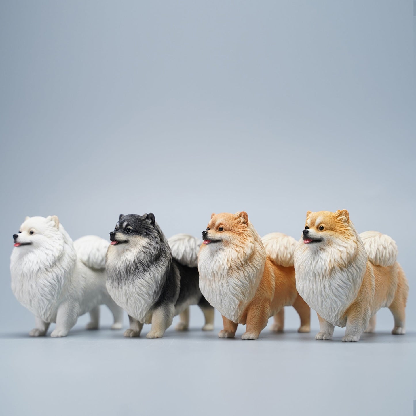 JXK099 Pomeranian-Hundefigur, Hundestatue als Geschenk für Hundeliebhaber von JXK Studio