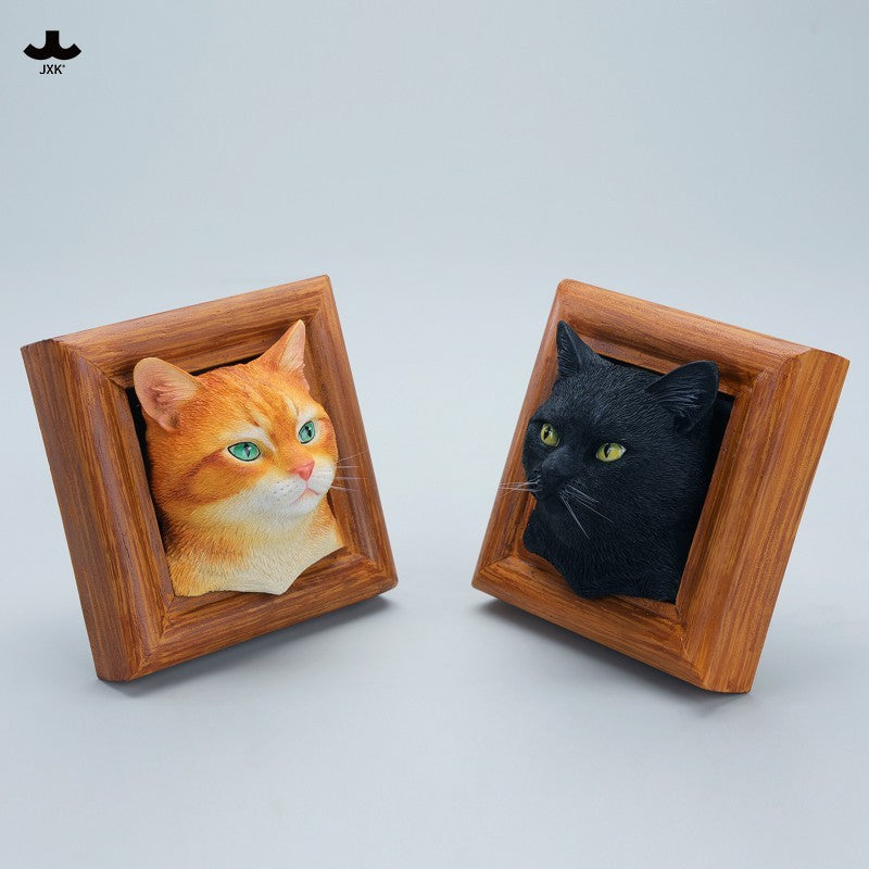 JXK StudioのJS2213猫の置物「箱入り猫」